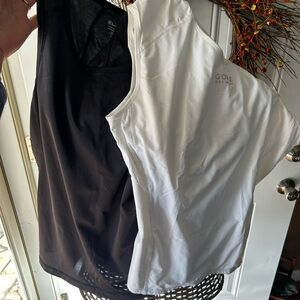 Gore Bike Wear White (Wind Shield) & Champion Black Tops To Wear Under Jersey